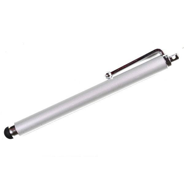 Stylus pen soft touch met clip Zilver afbeelding