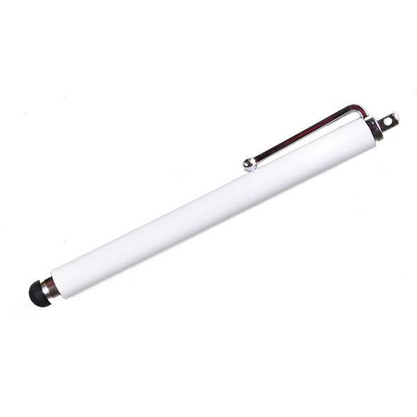 Stylus pen soft touch met clip Wit afbeelding