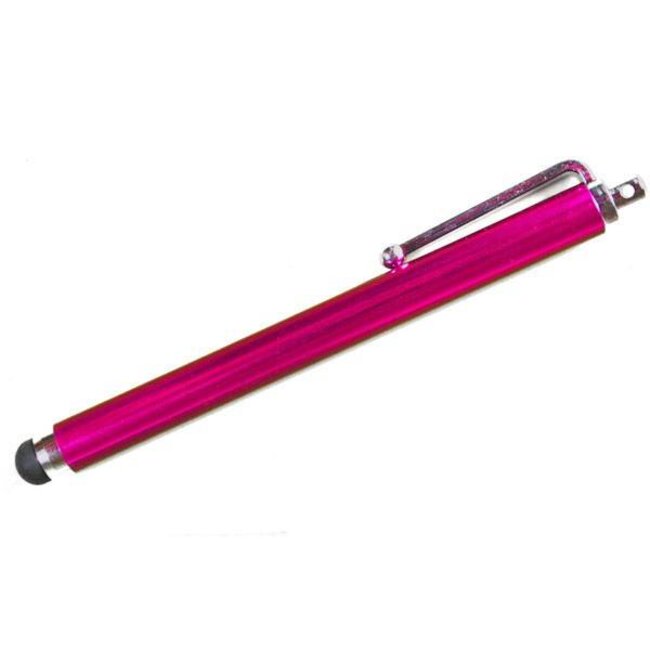 Stylus pen soft touch met clip Magenta