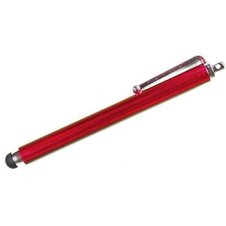 Case2go Stylus pen soft touch met clip Rood