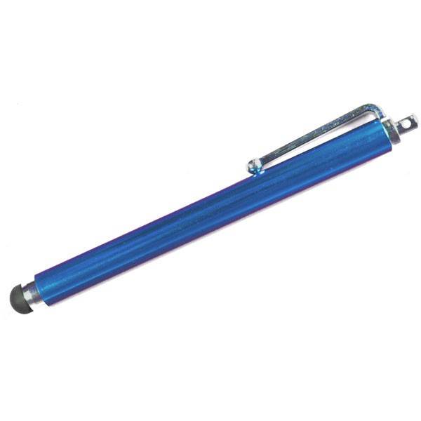 Stylus pen soft touch met clip Donker Blauw afbeelding