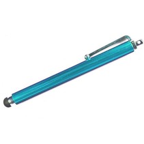 Stylus pen soft touch met clip Licht Blauw