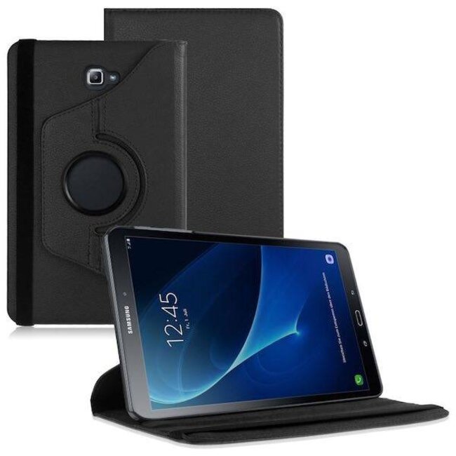 Case2go - Hoes voor de Samsung Galaxy Tab A 10.1 (2016/2018) - 360 Graden Draaibare Book Case Cover - Zwart