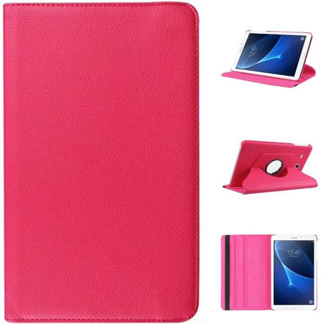 Case2go - Hoes voor de Samsung Galaxy Tab A 10.1 (2016/2018) - 360 Graden Draaibare Book Case Cover - Magenta