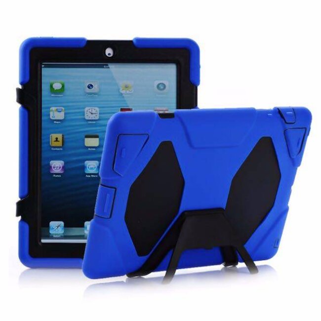 Case2go - Hoes voor Apple iPad 2,3,4 Extreme Armor Case Donker Blauw