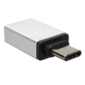 Case2go USB 3.1 Type C naar USB 3.0 OTG Adapter voor o.a. iPhone, Macbook en Chromebook - Zilver