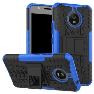 Case2go Motorola Moto E Plus 4th gen Schokbestendige Back Cover Blauw