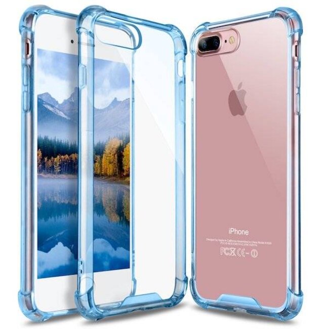 iPhone 7 Plus / iPhone 8 Plus Shock Absorption TPU Cover - Blauw