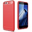 Geborstelde TPU Cover - Asus Zenfone 4 5.5 ZE554KL - Rood