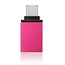 USB 3.1 Type C naar USB 3.0 OTG Adapter voor o.a. iPhone, Macbook en Chromebook - Roze