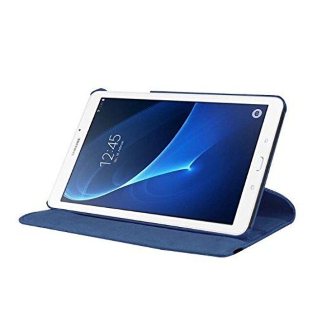 Case2go - Hoes voor de Samsung Galaxy Tab A 10.1 (2016/2018) - 360 Graden Draaibare Book Case Cover - Donker Blauw