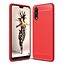 Geborstelde TPU Cover - Huawei P20 - Rood