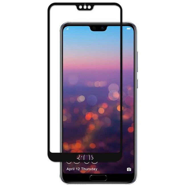 Huawei P20 Pro - Full Cover Screenprotector - Gehard Glas - Zwart