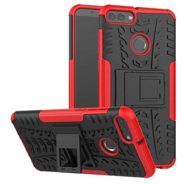 Schokbestendige Back Cover - Huawei Y9 2018 - Rood