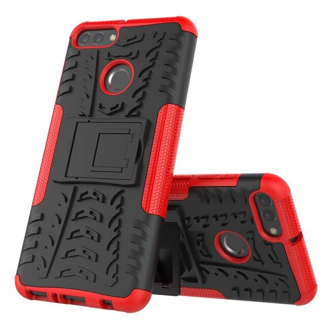 Schokbestendige Back Cover - Huawei Y9 2018 - Rood