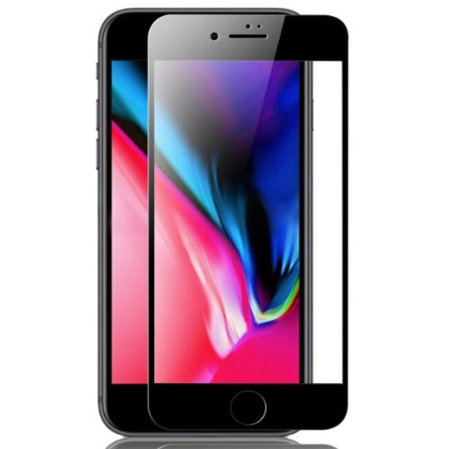 iPhone 8 Plus - Full Cover Screenprotector - Gehard Glas - Zwart