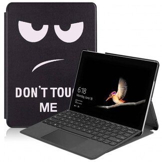 Case2go Microsoft Surface Go Tri-Fold Book Case Don't touch me