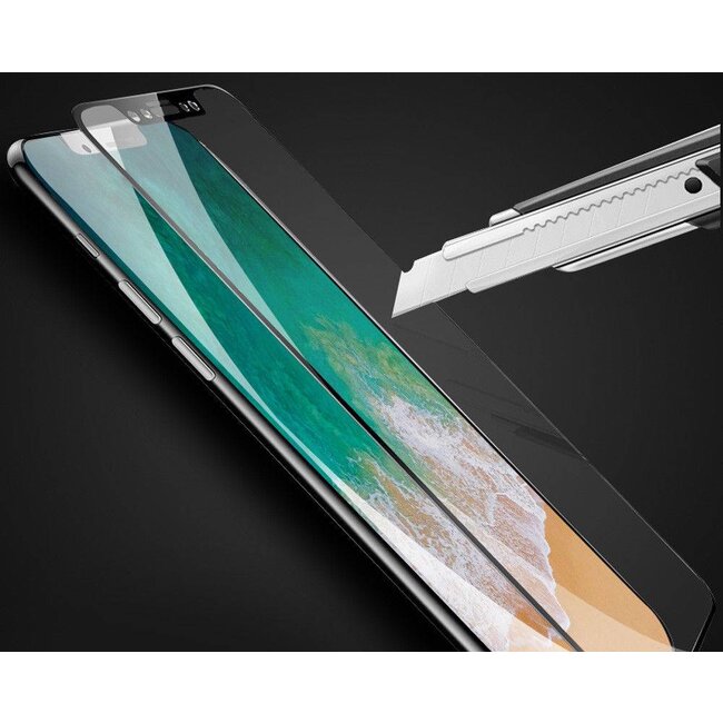 iPhone XS Max - Full Cover Screenprotector - Gehard Glas - Zwart