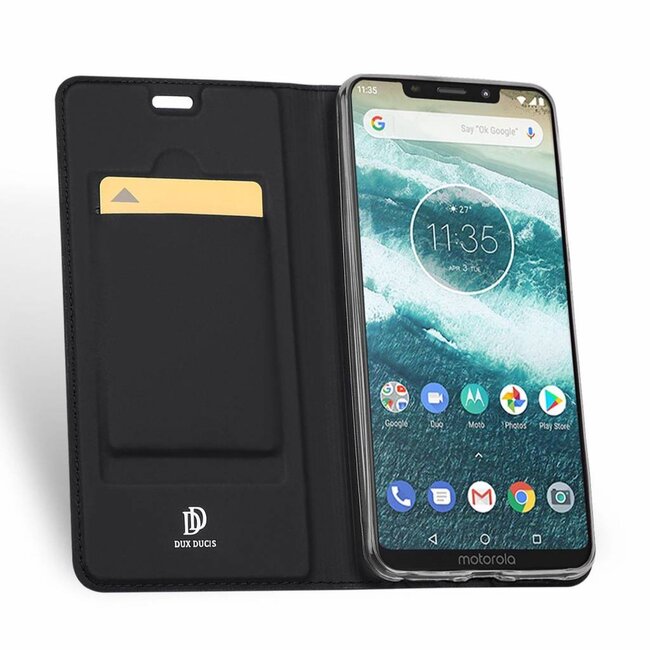 Motorola Moto One Power hoesje - Dux Ducis Skin Pro Book Case - Zwart