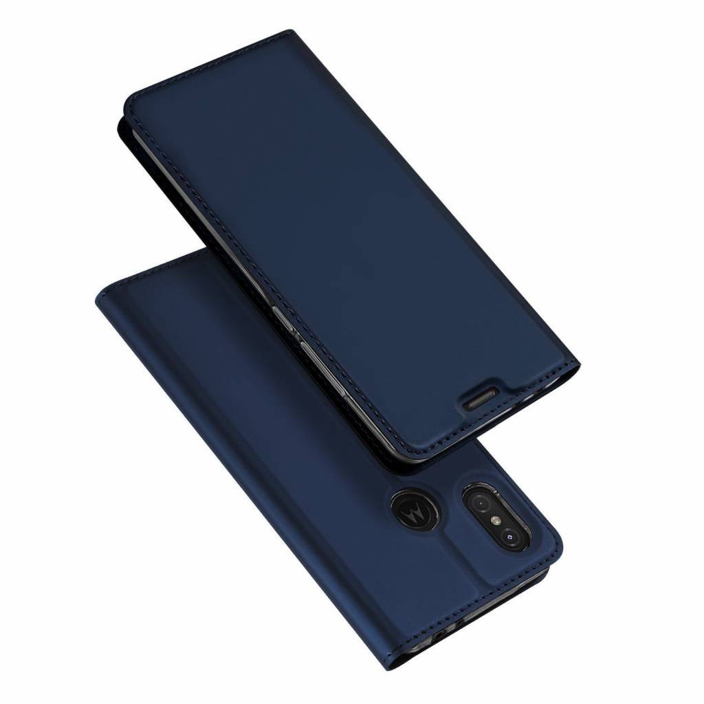 Motorola Moto One Power hoesje - Dux Ducis Skin Pro Book Case - Blauw afbeelding