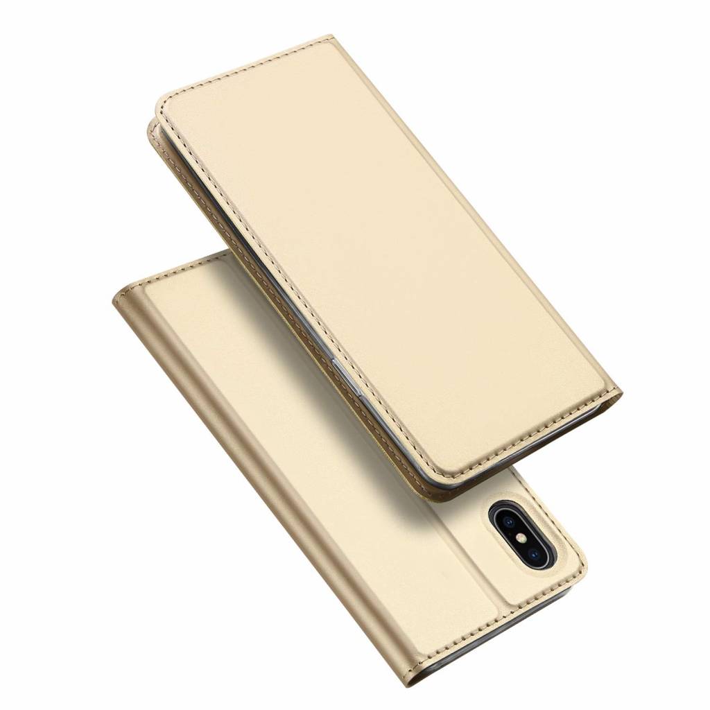 iPhone XS Max hoesje - Dux Ducis Skin Pro Book Case - Goud afbeelding
