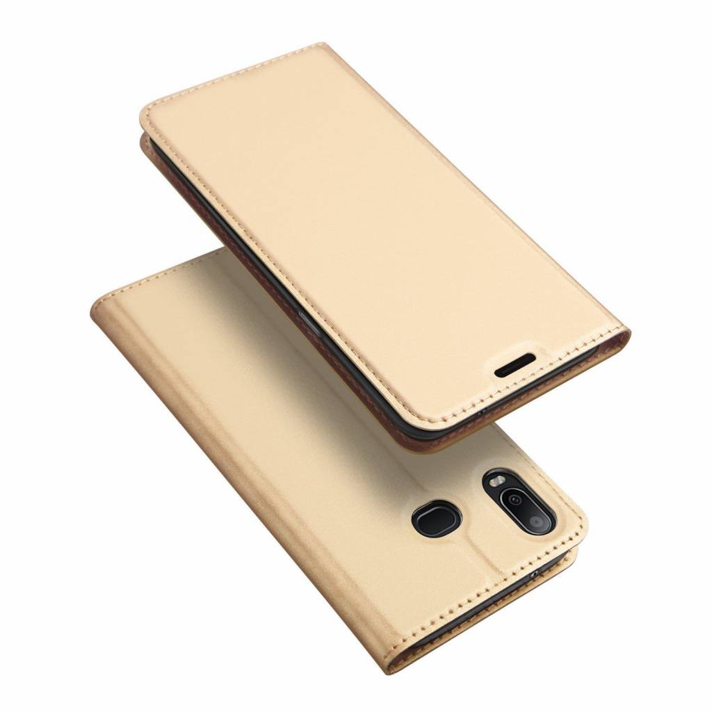 Samsung Galaxy A6s hoesje - Dux Ducis Skin Pro Book Case - Goud afbeelding