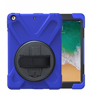 Case2go iPad 9.7 2017/2018 Hand Strap Armor Case - Blauw