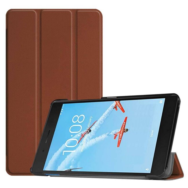 Case2go - Hoes voor de Lenovo Tab E7 (TB-7104f) - Tri-Fold Book Case - Bruin