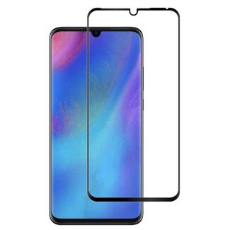 Case2go Huawei P30 - Full Cover Screenprotector - Gehard Glas - Zwart