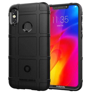 Case2go Motorola Moto One (P30 Play) hoes - Heavy Armor TPU Bumper - Zwart