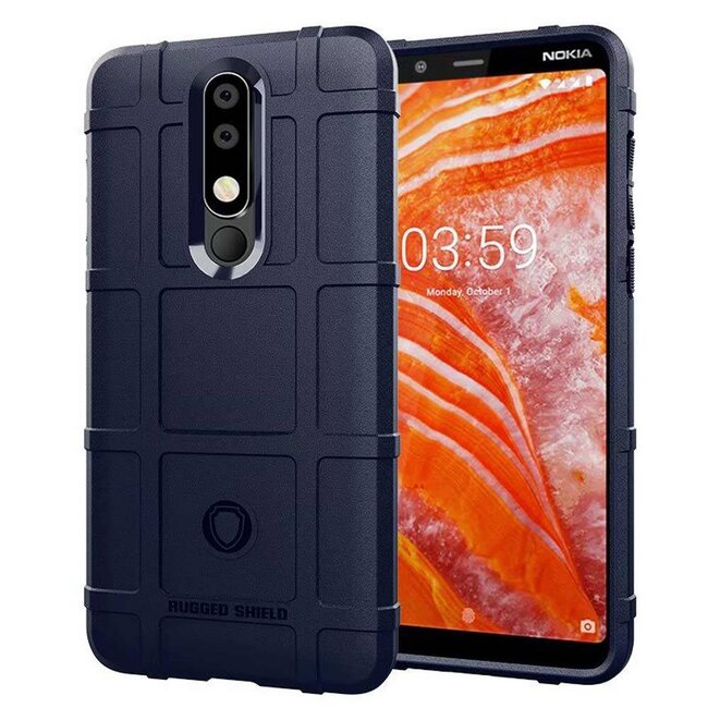 Nokia 3.1 plus hoes - Heavy Armor TPU Bumper - Blauw