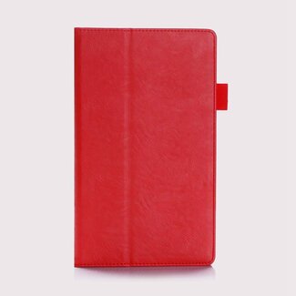 Case2go Lenovo tab 4 8.0 Plus hoes - Hand Strap Book Case - Rood