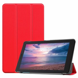 Case2go Lenovo Tab E8 hoes (TB-8304F) - Tri-Fold Book Case - Rood