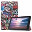 Case2go - Hoes voor de Lenovo Tab E8 hoes (TB-8304F) - Tri-Fold Book Case - Graffiti