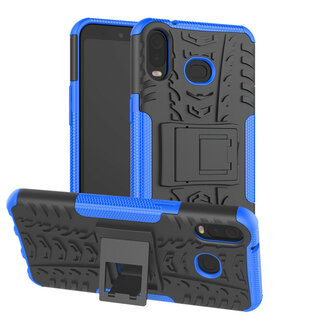 Case2go Samsung Galaxy A6s hoes - Schokbestendige Back Cover - Blauw