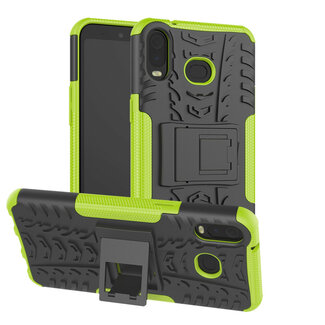 Case2go Samsung Galaxy A6s hoes - Schokbestendige Back Cover - Groen