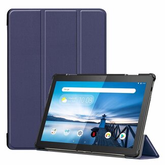 Case2go Lenovo Tab M10 Hoes - Tri-Fold Book Case (TB-X605 & TB-X505) - Blauw