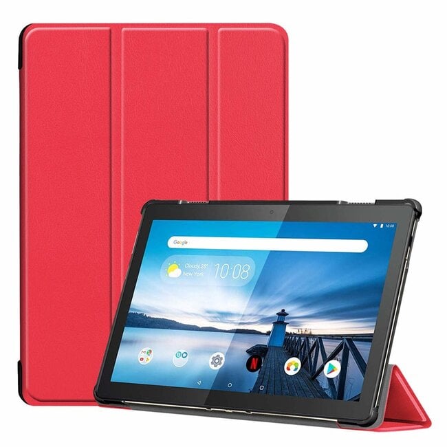 Case2go - Hoes voor de Lenovo Tab M10 - Tri-Fold Book Case (TB-X605 & TB-X505) - Rood