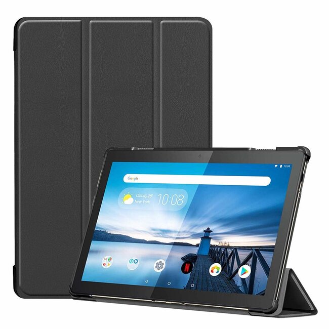 Case2go - Hoes voor de Lenovo Tab M10 - Tri-Fold Book Case (TB-X605 & TB-X505) - Zwart