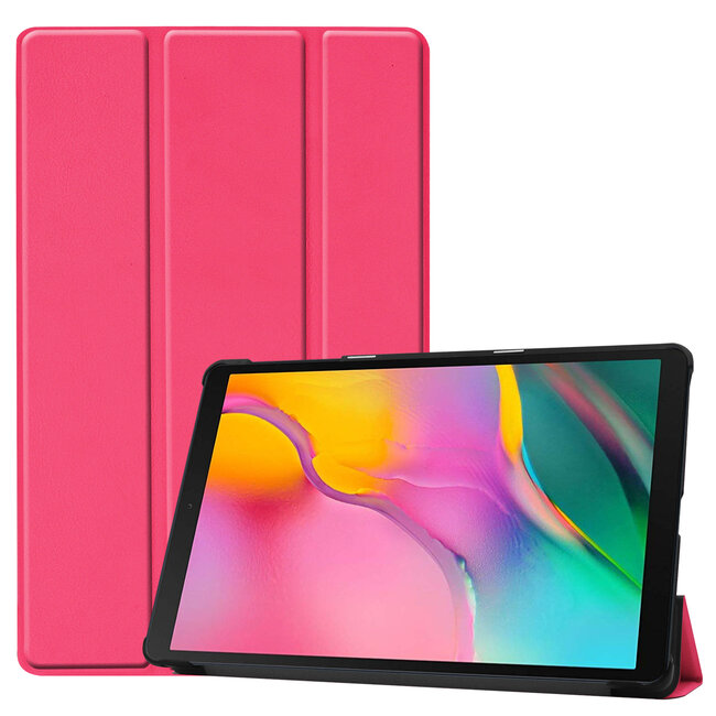 Case2go - Hoes voor de Samsung Galaxy Tab A 10.1 (2019) - Tri-Fold Book Case - Magenta