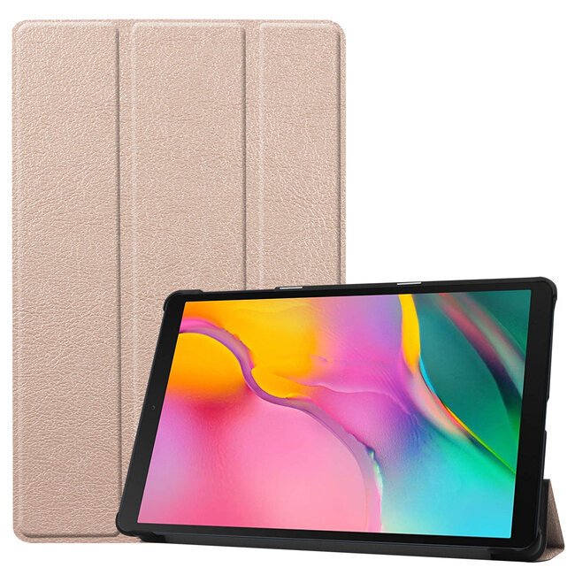 Case2go - Hoes voor de Samsung Galaxy Tab A 10.1 (2019) - Tri-Fold Book Case - Goud