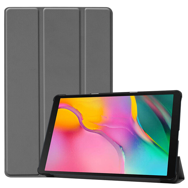 Case2go - Hoes voor de Samsung Galaxy Tab A 10.1 (2019) - Tri-Fold Book Case - Grijs
