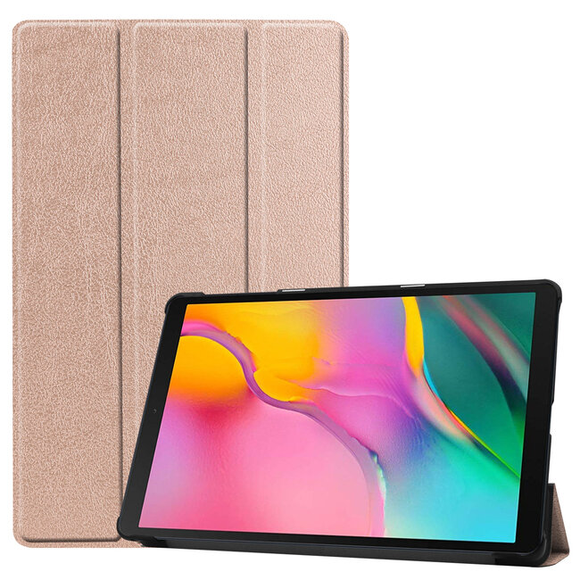 Case2go - Hoes voor de Samsung Galaxy Tab A 10.1 (2019) - Tri-Fold Book Case - Rosé-Gold