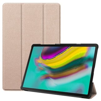 Case2go Samsung Galaxy Tab S5e hoes - Tri-Fold Book Case - Goud