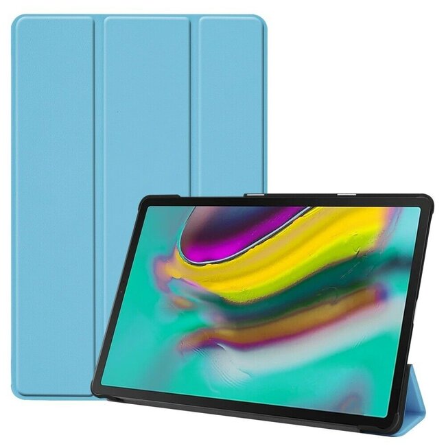 Case2go - Hoes voor de Samsung Galaxy Tab S5e - Tri-Fold Book Case - Licht blauw