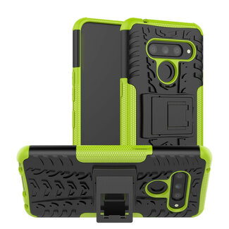 Case2go LG V50 ThinQ hoesje - Schokbestendige Back Cover - Groen