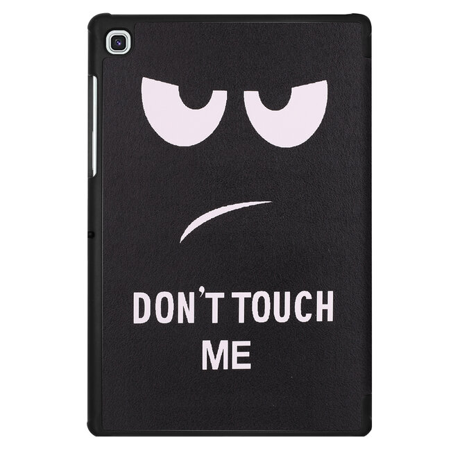 Case2go - Hoes voor de Samsung Galaxy Tab S5e - Tri-Fold Book Case - Don't touch me