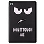 Case2go - Hoes voor de Samsung Galaxy Tab S5e - Tri-Fold Book Case - Don't touch me