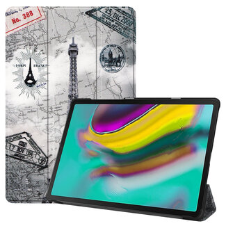 Case2go Samsung Galaxy Tab S5e hoes - Tri-Fold Book Case - Eiffeltoren