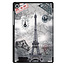 Case2go - Hoes voor de Samsung Galaxy Tab S5e - Tri-Fold Book Case - Eiffeltoren